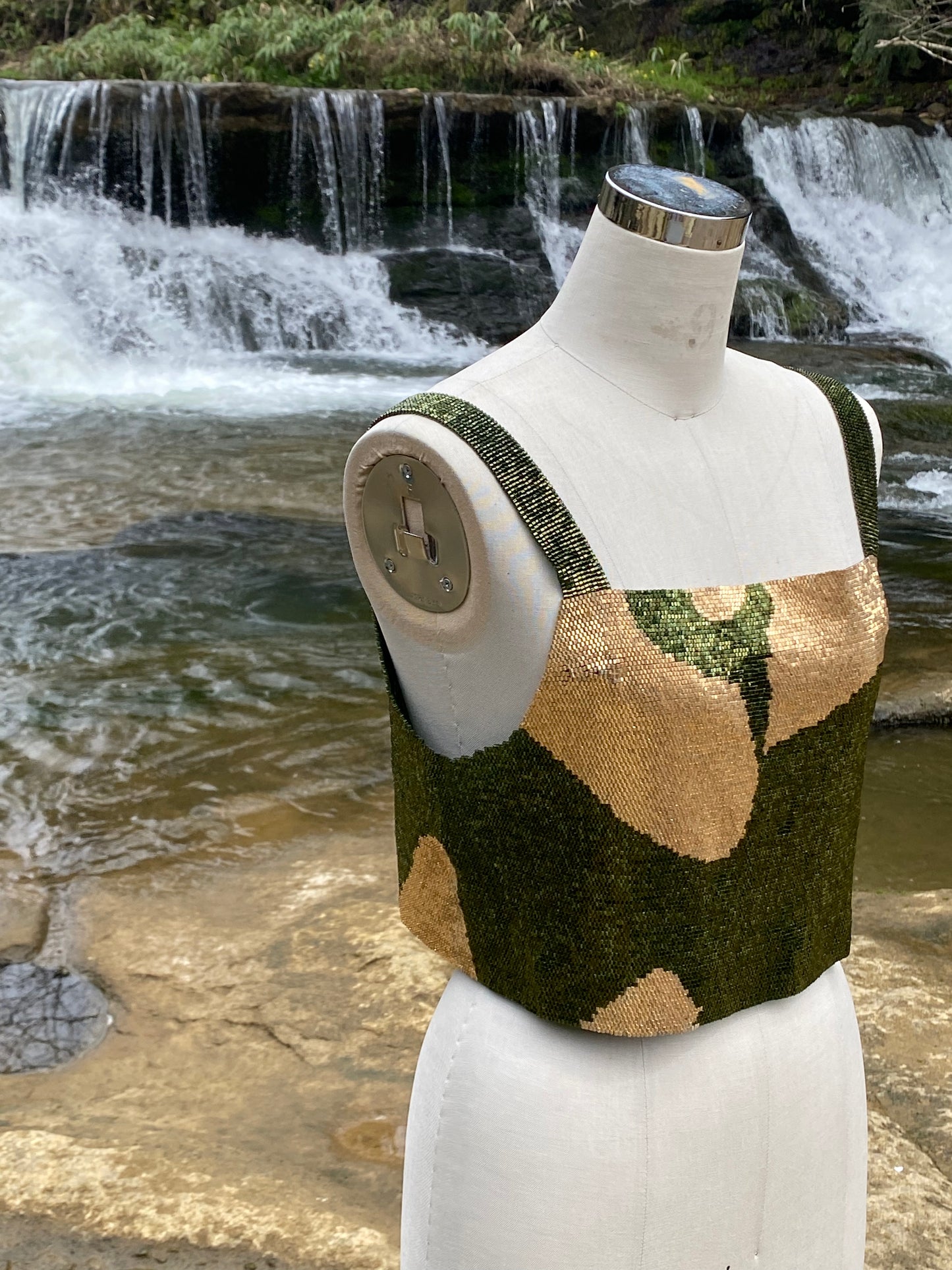 layered tank top moss