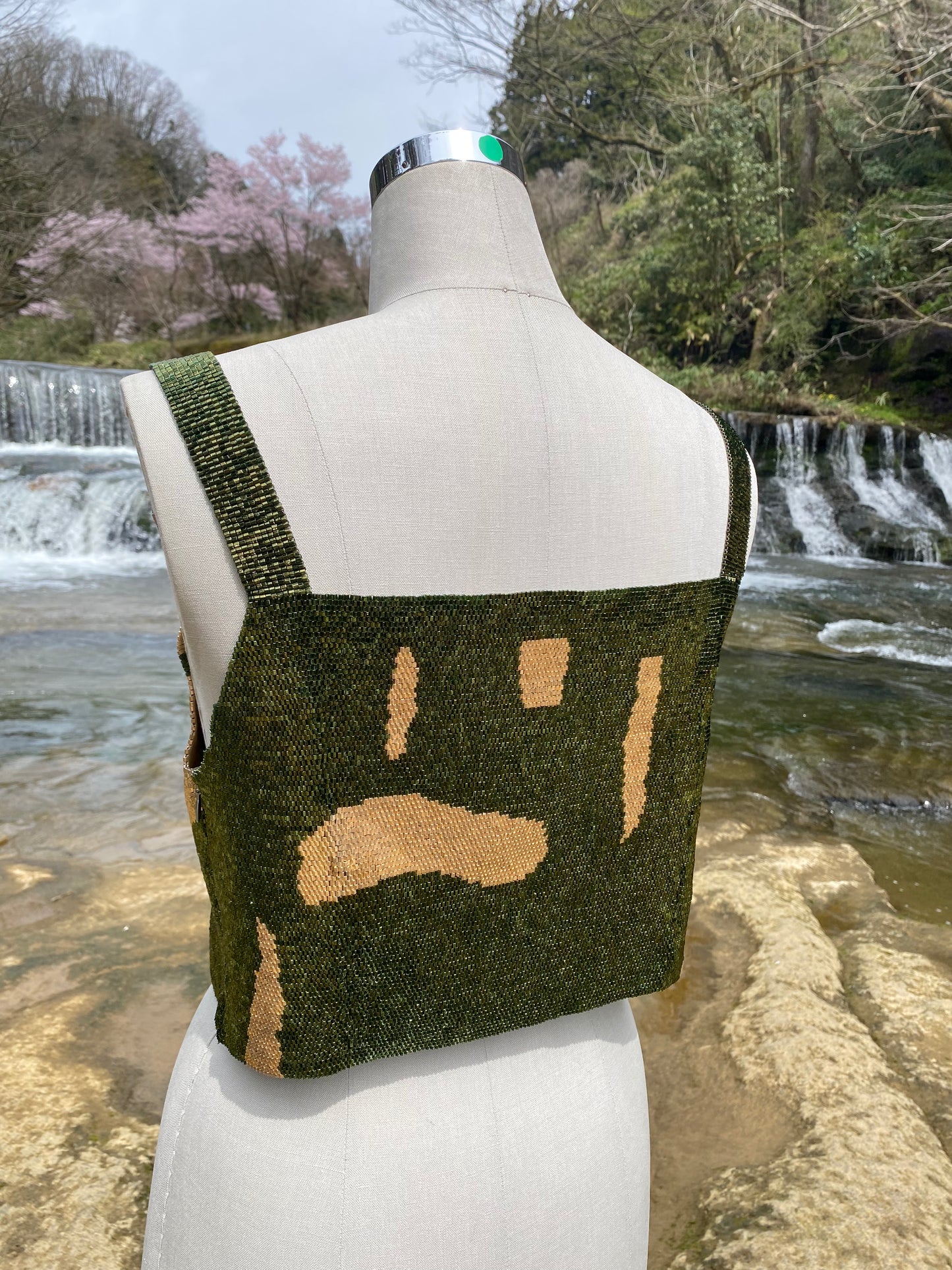layered tank top moss