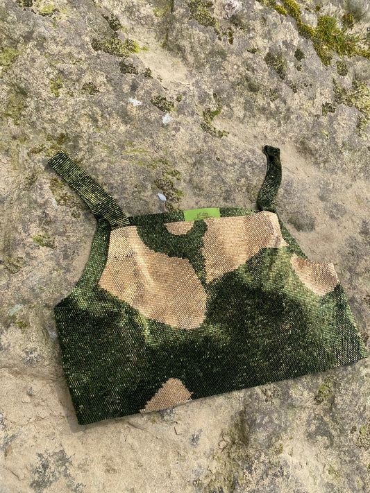 layered tank top moss