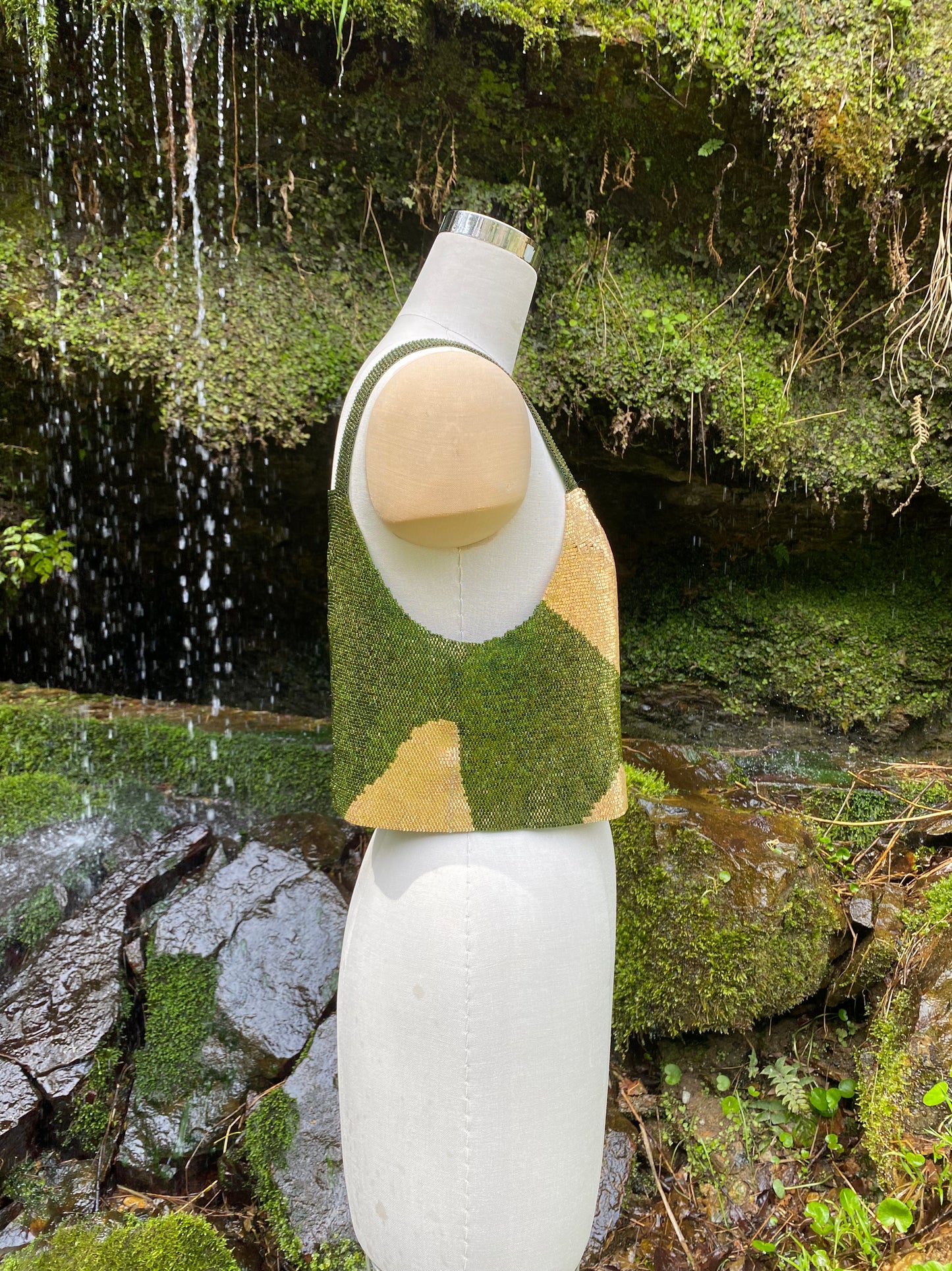 layered tank top moss