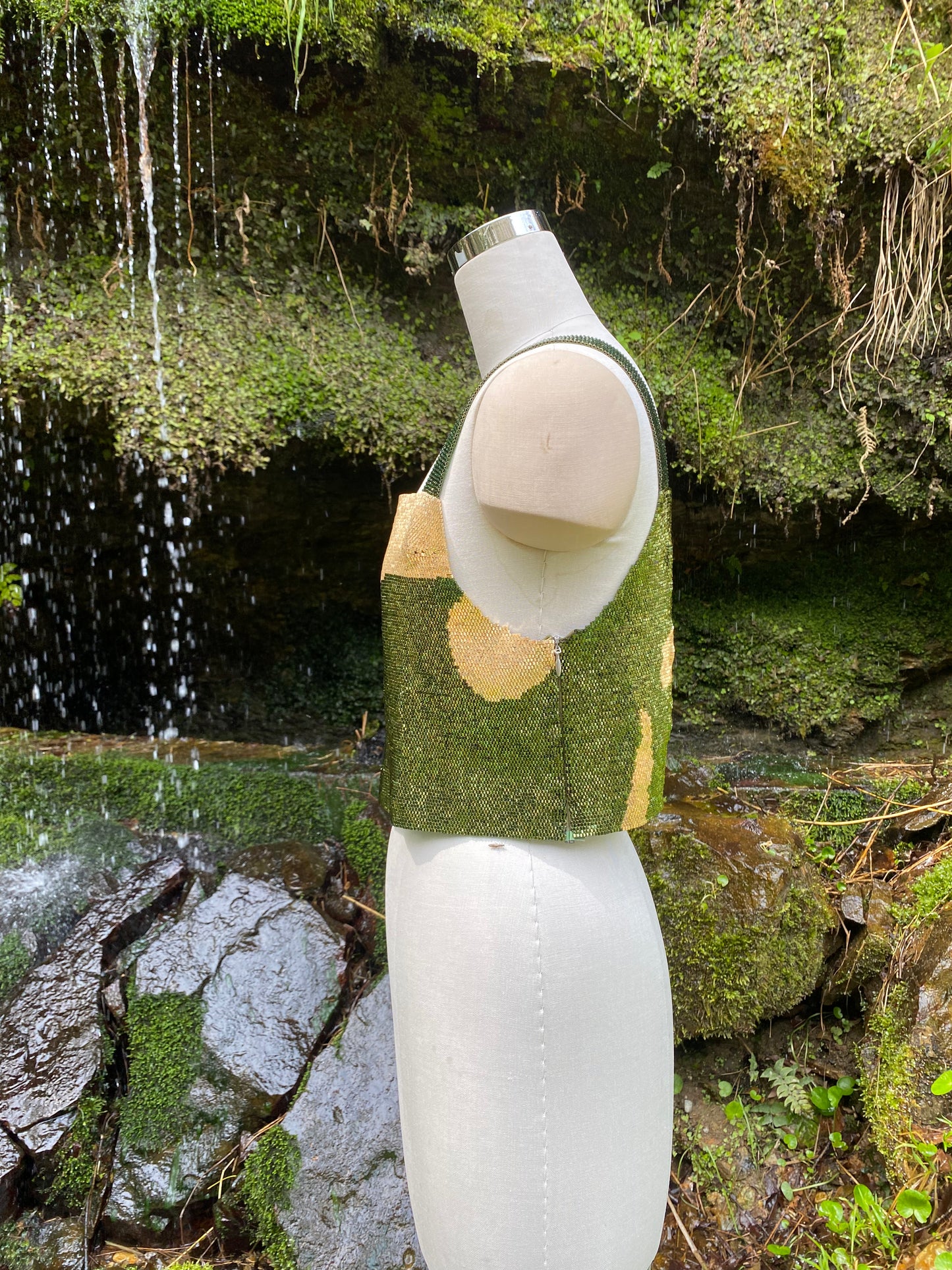 layered tank top moss