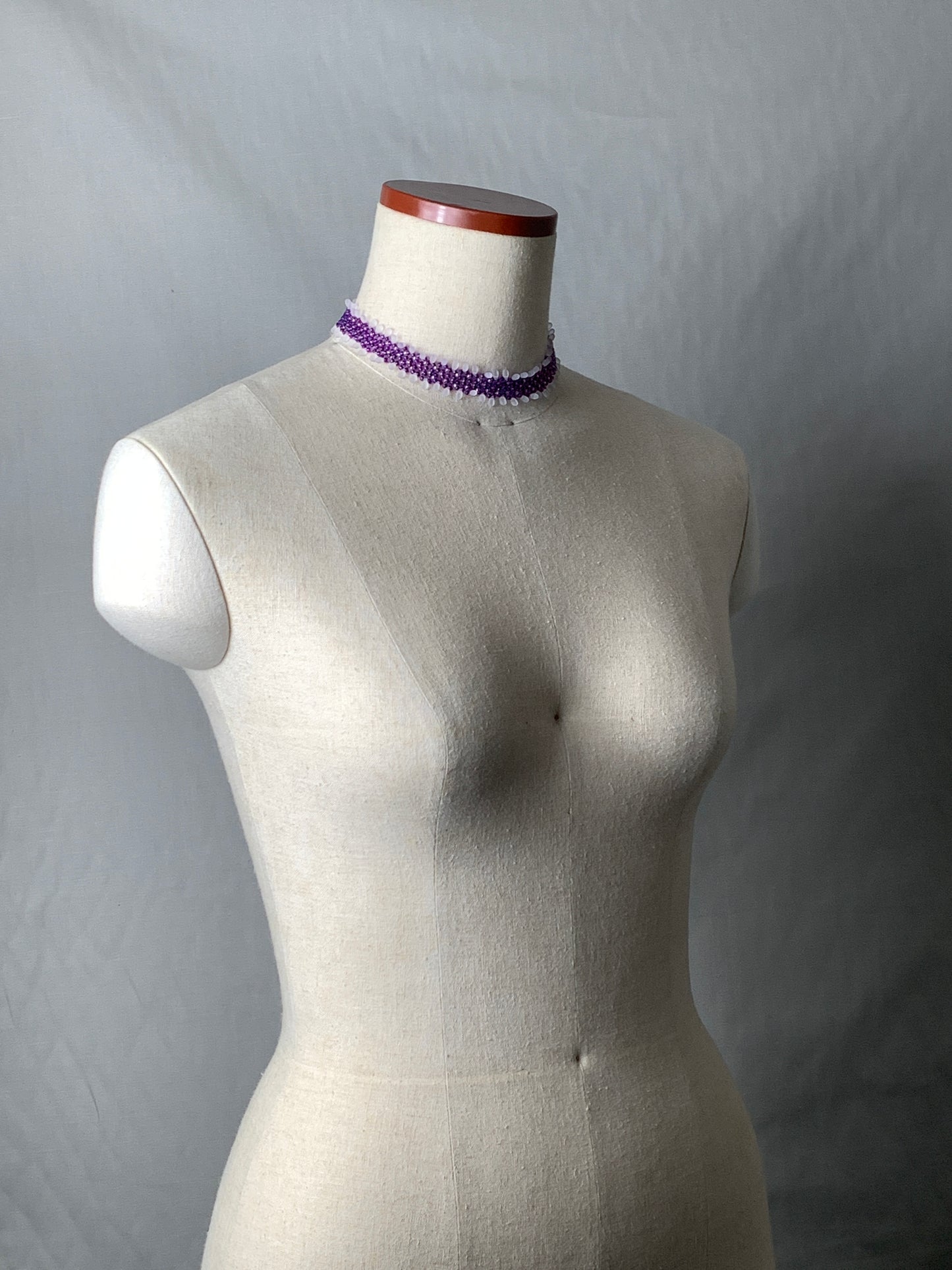 【受注販売】Lacy choker purple