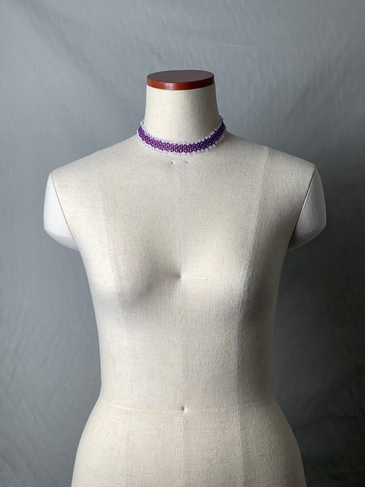 【受注販売】Lacy choker purple