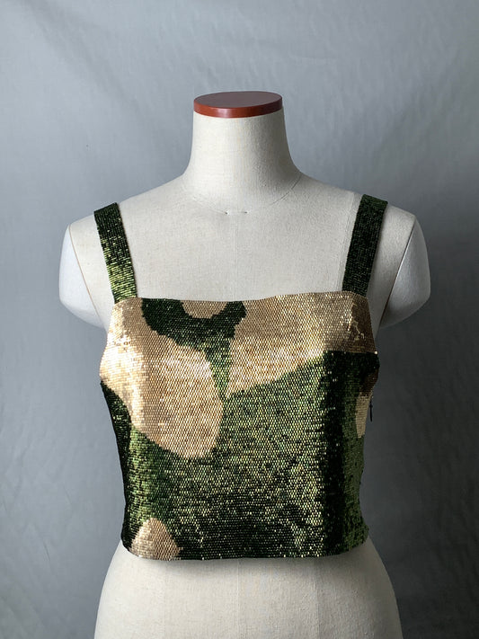 【受注販売】layered tank top moss